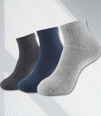 REXOPLUS Men & Women Solid Ankle Length(Pack of 3)