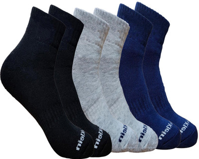 LABOLIA Men & Women Solid, Self Design Ankle Length, Mid-Calf/Crew(Pack of 3)