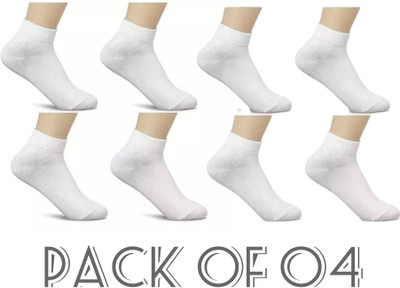 Sockszone Unisex Self Design, Solid Ankle Length(Pack of 4)