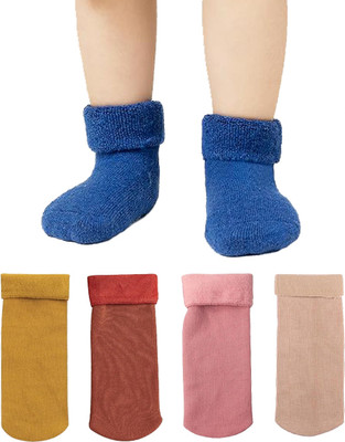 Nicsy Baby Boys & Baby Girls Solid Ankle Length(Pack of 4)