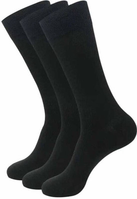 Vibecarts Men Solid Mid-Calf/Crew(Pack of 3)