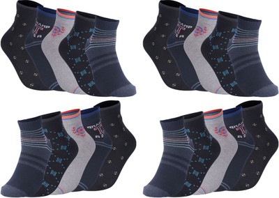 DEVICE Men & Women Self Design Ankle Length(Pack of 10)