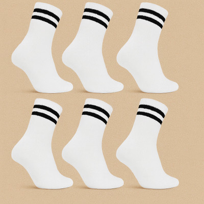 OBAMA Women Self Design Mid-Calf/Crew(Pack of 6)