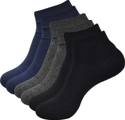 VAPINDIA Men & Women Solid Ankle Length(Pack of 3)
