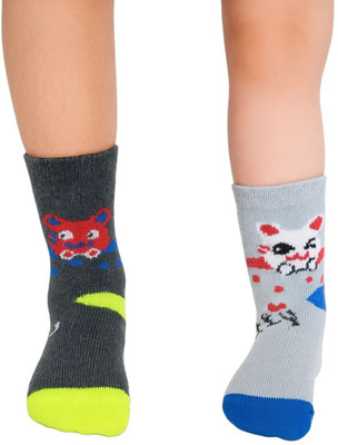 SHBoutique Baby Boys & Baby Girls Animal Print Mid-Calf/Crew(Pack of 2)