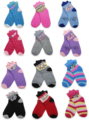 Neska Moda Baby Boys & Baby Girls Animal Print Ankle Length(Pack of 12)