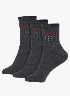 Kalra Hosiery Men Printed Mid-Calf/Crew(Pack of 3)