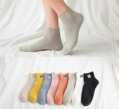 Sting Bee Women Solid Ankle Length(Pack of 5)