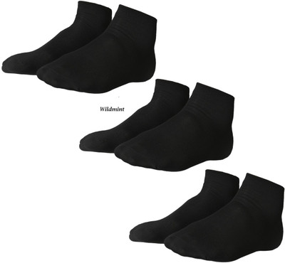WILD MINT Men & Women Solid Ankle Length(Pack of 3)