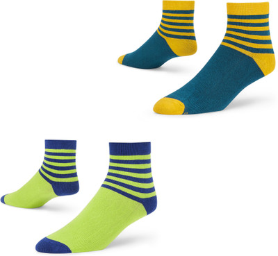 Dynamocks Unisex Printed Ankle Length(Pack of 2)
