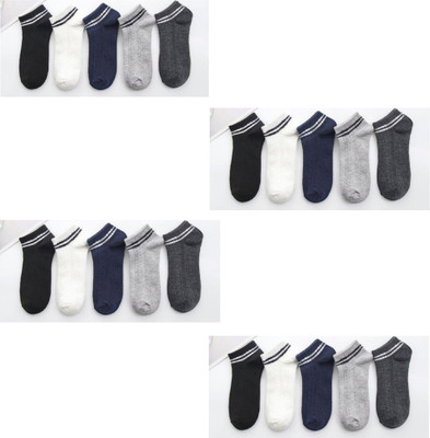 Fighter Men Solid Ankle Length(Pack of 20)
