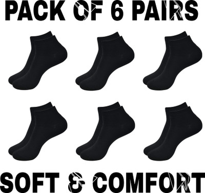 WELLRIGHT Men & Women Solid Ankle Length(Pack of 6)