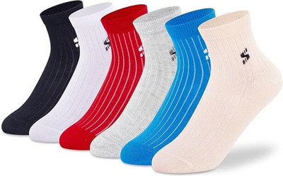 Supersox Boys & Girls Self Design Ankle Length(Pack of 6)