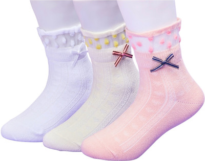 Neska Moda Baby Girls Solid Ankle Length(Pack of 3)