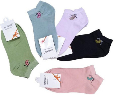 Sting Bee Women Solid Ankle Length(Pack of 5)