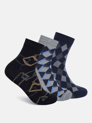 Footline Men Argyle Ankle Length(Pack of 3)