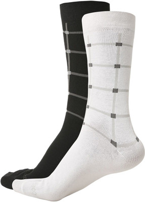 LOUIS STITCH socks for Men Checkered Mid-Calf/Crew(Pack of 2)