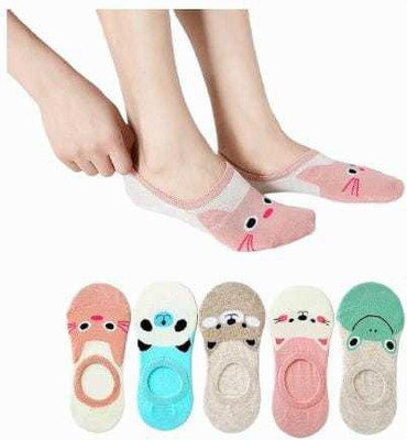 Buyra Women Self Design Ankle Length, Low Cut, Peds/Footie/No-Show(Pack of 5)