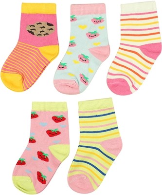 Yes Mumma Baby Girls Printed Ankle Length(Pack of 5)