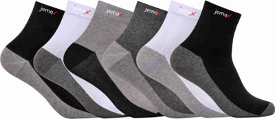 JEMOX Men & Women Color Block Ankle Length(Pack of 6)