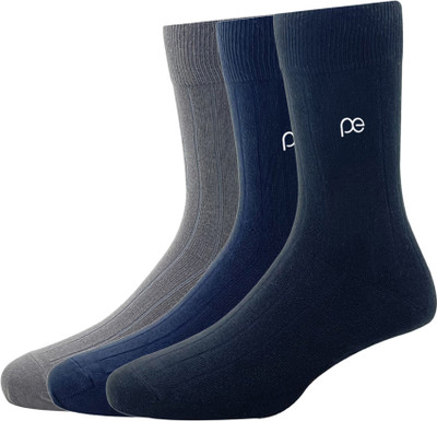 PETER ENGLAND Men Solid Mid-Calf/Crew(Pack of 3)