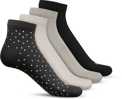 TalkingSox Unisex Solid Ankle Length(Pack of 4)