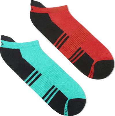 Dynamocks Women Color Block Ankle Length(Pack of 2)