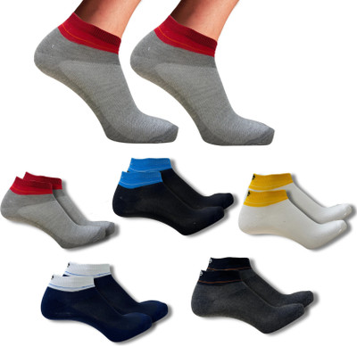 ecosync Unisex Solid Ankle Length(Pack of 5)