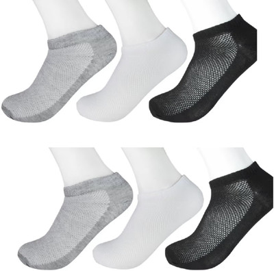Uptakers Men Solid Ankle Length(Pack of 6)