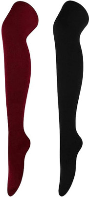 TRAZO Women Striped Knee High(Pack of 2)