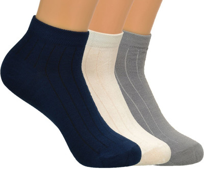 REDCARP Men & Women Solid, Striped Ankle Length, Mid-Calf/Crew, Peds/Footie/No-Show, Low Cut(Pack of 3)