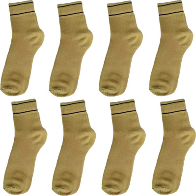 FATON Men Solid, Self Design Calf Length(Pack of 8)