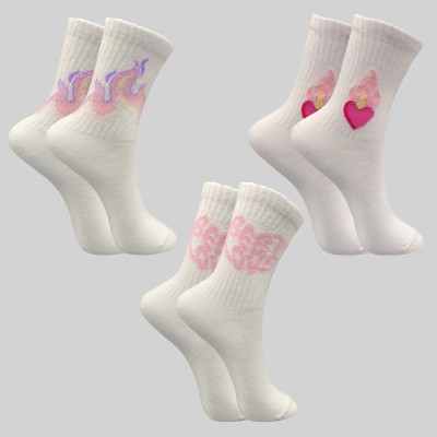 TRAZO Women Self Design Calf Length(Pack of 3)