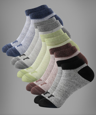 Brucella Men Solid Ankle Length(Pack of 5)