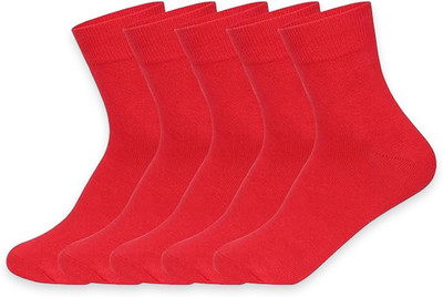 Supersox School Socks Boys & Girls Solid Ankle Length(Pack of 5)