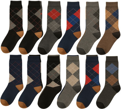 SY Enterprises Unisex Color Block Calf Length(Pack of 9)