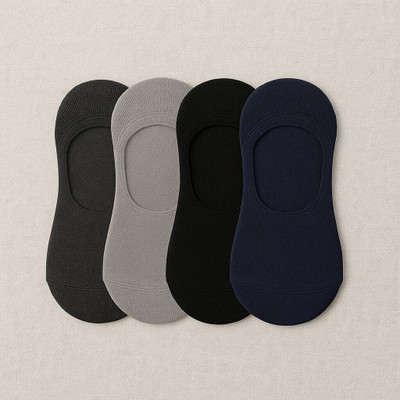owilens Men Solid Peds/Footie/No-Show(Pack of 4)