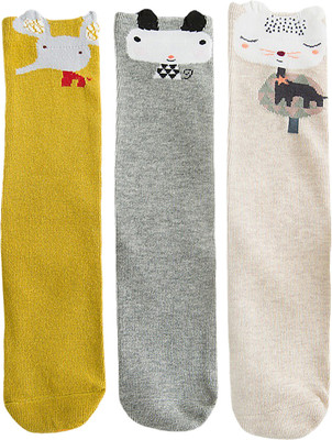 SYGA Baby Boys & Baby Girls Self Design Knee High(Pack of 3)
