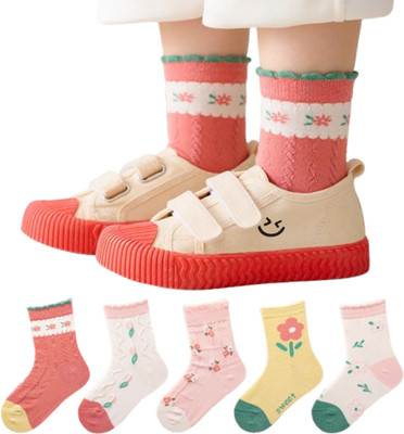 MOMISY Boys & Girls Printed Ankle Length(Pack of 5)