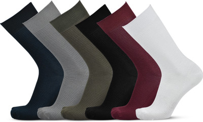 Thesockstreet Men Solid Calf Length(Pack of 6)