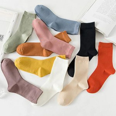 MAMU Women Solid, Self Design Mid-Calf/Crew(Pack of 10)