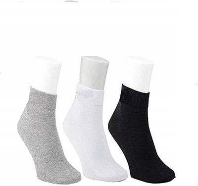 PRISAMX Men & Women Solid Ankle Length(Pack of 3)