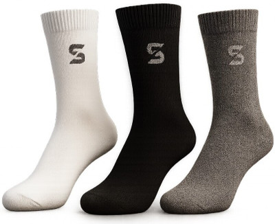 Soxzon Men Self Design Mid-Calf/Crew(Pack of 3)