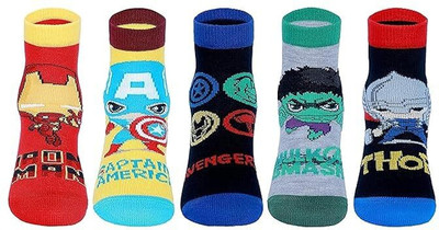 Supersox Boys Printed Ankle Length(Pack of 5)