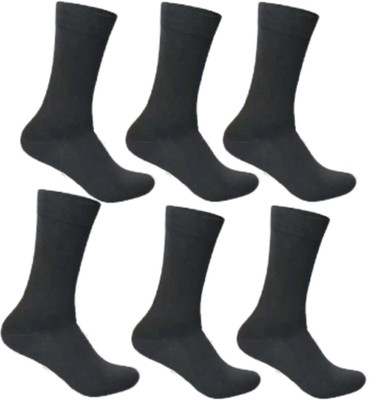 JPT Men Solid Calf Length, Mid-Calf/Crew(Pack of 6)