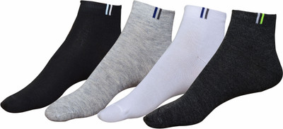 impression Unisex Solid Ankle Length(Pack of 4)