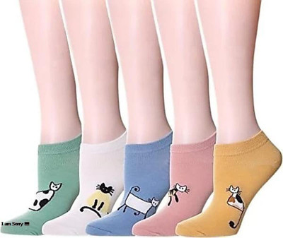 WHITESHARK Boys & Girls Self Design Ankle Length(Pack of 5)