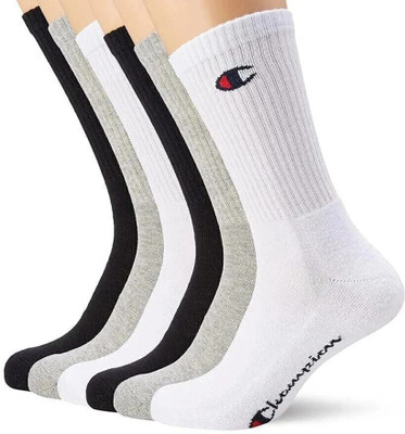 CHEMP Men & Women Solid, Self Design Mid-Calf/Crew(Pack of 6)