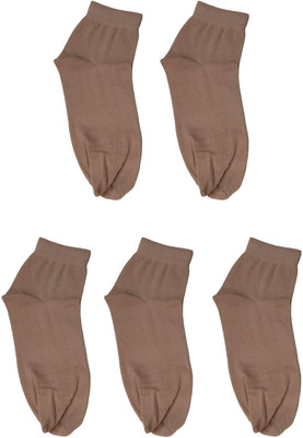 LUX Women Solid Ankle Length(Pack of 5)