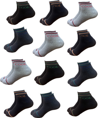 Deertouch Men & Women Self Design Ankle Length(Pack of 12)